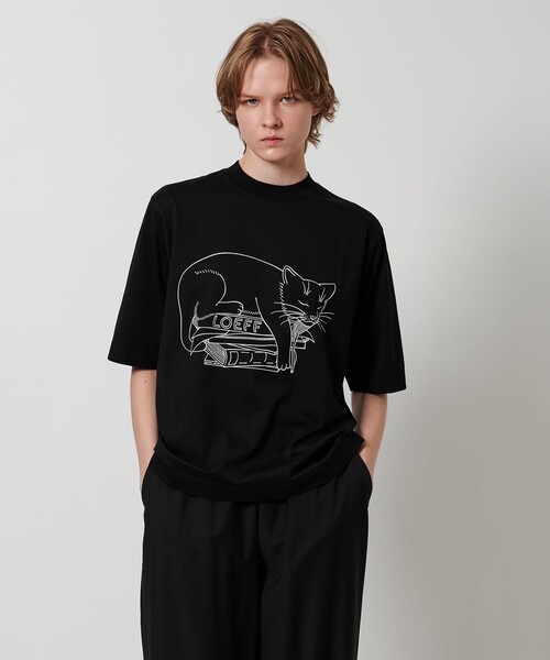 LOEFF（ロエフ）の「＜LOEFF＞スリーピング キャット Tシャツ UNISEX（Tシャツ/カットソー・レディース・ブラック/ホワイト・00/0/1/2）」の10枚目の写真
