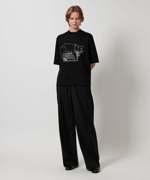tシャツ 「LOEFF」スリーピング キャット Tシャツ UNISEX レディース メンズ LOEFF＞スリーピング キャット Tシャツ UNISEX（Tシャツ