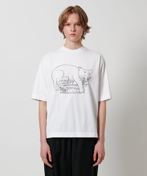 tシャツ 「LOEFF」スリーピング キャット Tシャツ UNISEX レディース メンズ LOEFF＞スリーピング キャット Tシャツ UNISEX（Tシャツ