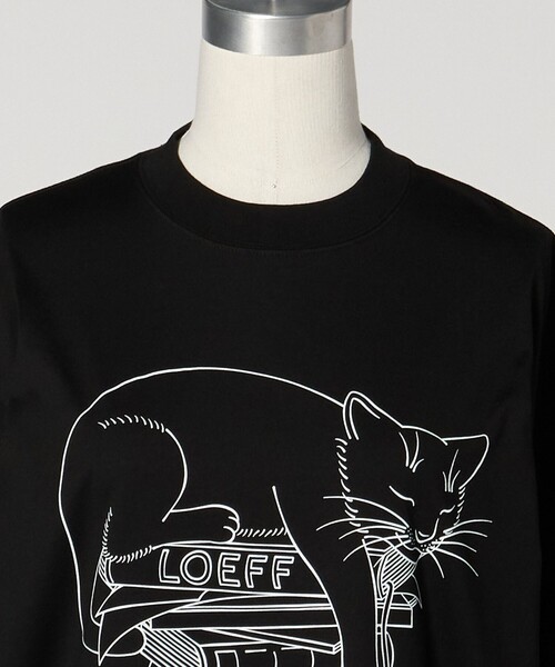 tシャツ 「LOEFF」スリーピング キャット Tシャツ UNISEX レディース メンズ LOEFF tシャツ 「LOEFF」スリーピング キャット Tシャツ UNISEX