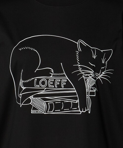tシャツ 「LOEFF」スリーピング キャット Tシャツ UNISEX レディース メンズ LOEFF＞スリーピング キャット Tシャツ UNISEX（Tシャツ