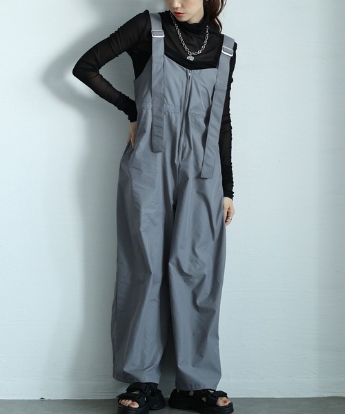 ナイロンウエストドロストサロペットパンツ（サロペット
