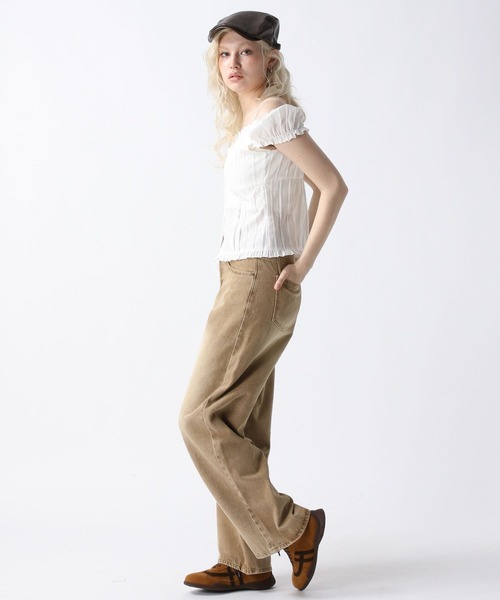 FOREVER 21（フォーエバー トゥエンティーワン）の「【2025SS】コットンオフショルブラウス（シャツ/ブラウス・レディース・オフホワイト/ブラック/オレンジ・FREE）」の9枚目の写真