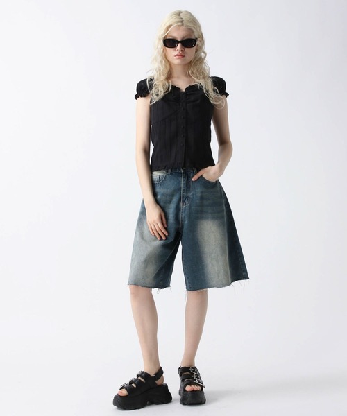 FOREVER 21（フォーエバー トゥエンティーワン）の「【2025SS】コットンオフショルブラウス（シャツ/ブラウス・レディース・オフホワイト/ブラック/オレンジ・FREE）」の11枚目の写真