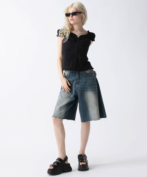 FOREVER 21（フォーエバー トゥエンティーワン）の「【2025SS】コットンオフショルブラウス（シャツ/ブラウス・レディース・オフホワイト/ブラック/オレンジ・FREE）」の13枚目の写真