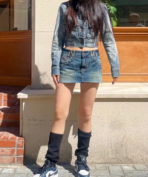 【SCULPTOR】ヴィンテージマイクロデニムスカートブルー Vintage Micro Denim Skirt(デニムスカート)|SCULPTOR