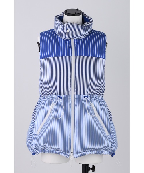nagonstans Stripe Combination ダウンベスト Stripe Combination ダウンベスト（ダウンベスト）｜nagonstans（ナゴ