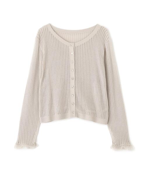 PROPORTION BODY DRESSING（プロポーションボディドレッシング）の「シアーフリルカーデ / 1215274601（カーディガン/ボレロ・レディース・パープル/ホワイト/グレー・FREE）」の4枚目の写真