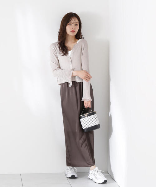 PROPORTION BODY DRESSING（プロポーションボディドレッシング）の「シアーフリルカーデ / 1215274601（カーディガン/ボレロ・レディース・パープル/ホワイト/グレー・FREE）」の6枚目の写真