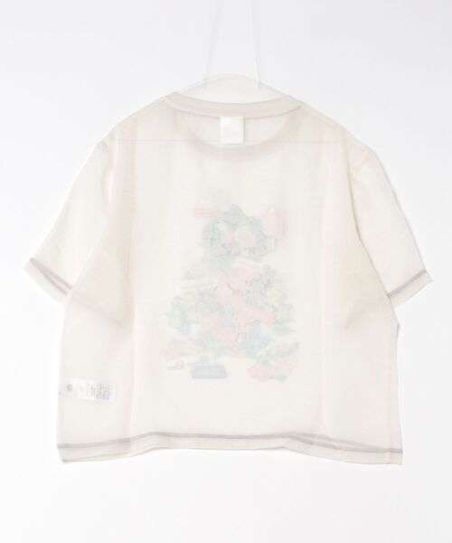 tシャツ 152662：クマシルエット花柄シアープルオーバー レディース 152662：クマシルエット花柄シアープルオーバー（Tシャツ