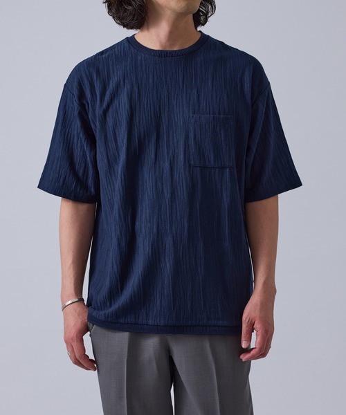 j.n.r.d(ジェー・エヌ・アール・ディー)の「j.n.r.d/スラブ調フェイクレイヤードTシャツ(Tシャツ/カットソー・メンズ・カーキ/ホワイト/ネイビー・L/M/S/LL)」の1枚目の写真