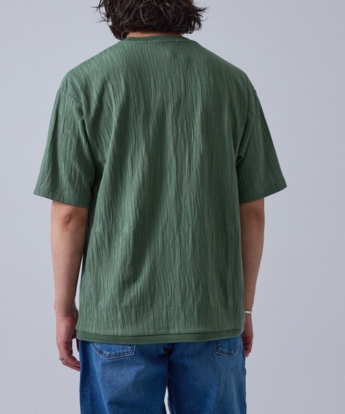 j.n.r.d(ジェー・エヌ・アール・ディー)の「j.n.r.d/スラブ調フェイクレイヤードTシャツ(Tシャツ/カットソー・メンズ・カーキ/ホワイト/ネイビー・L/M/S/LL)」の15枚目の写真