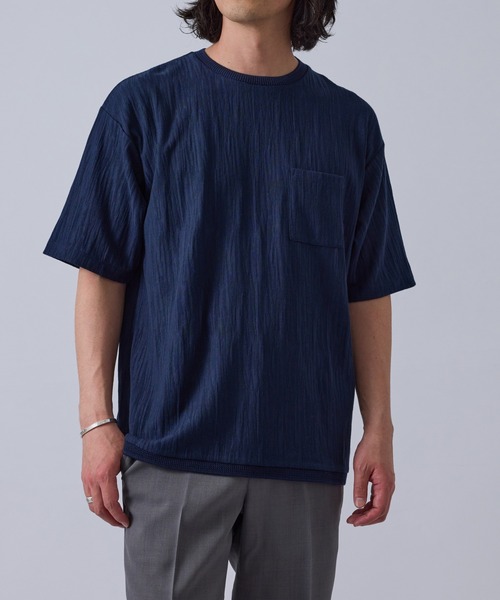 j.n.r.d(ジェー・エヌ・アール・ディー)の「j.n.r.d/スラブ調フェイクレイヤードTシャツ(Tシャツ/カットソー・メンズ・カーキ/ホワイト/ネイビー・L/M/S/LL)」の16枚目の写真