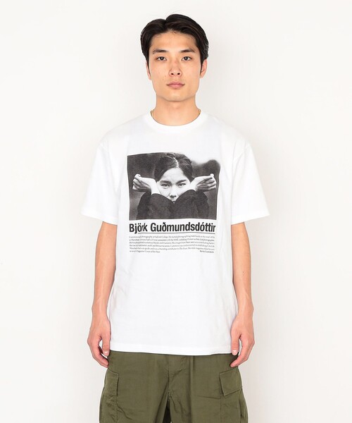 tシャツ 「別注」Kevin Cummins / 「Bjork」Photo T(1) レディース 別注】Kevin Cummins /「Bjork」Photo T ①（Tシャツ/カットソー