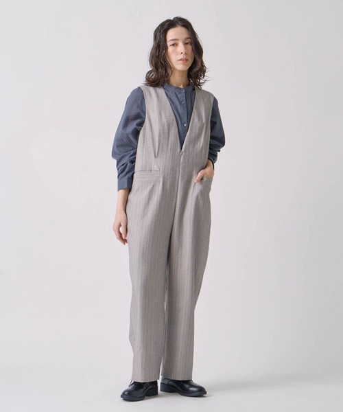 Kelen(ケレン)の「「KELEN / ケレン」ヘリンボーンVネックサロペット(その他パンツ・レディース・ベージュ/チャコールグレー/グレー・S/M)」の11枚目の写真
