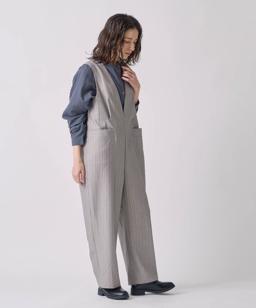 Kelen(ケレン)の「「KELEN / ケレン」ヘリンボーンVネックサロペット(その他パンツ・レディース・ベージュ/チャコールグレー/グレー・S/M)」の12枚目の写真