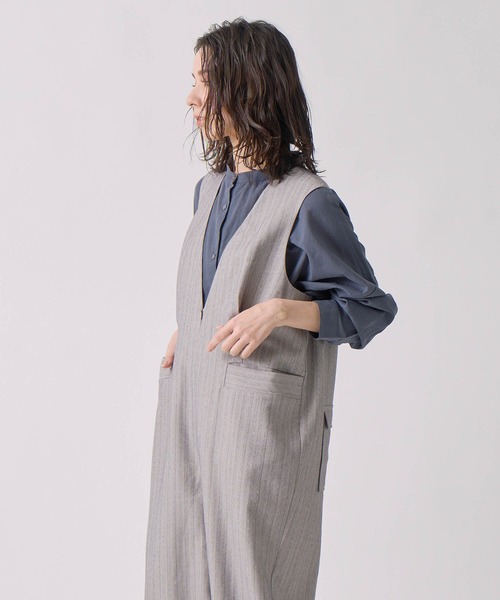 Kelen(ケレン)の「「KELEN / ケレン」ヘリンボーンVネックサロペット(その他パンツ・レディース・ベージュ/チャコールグレー/グレー・S/M)」の14枚目の写真