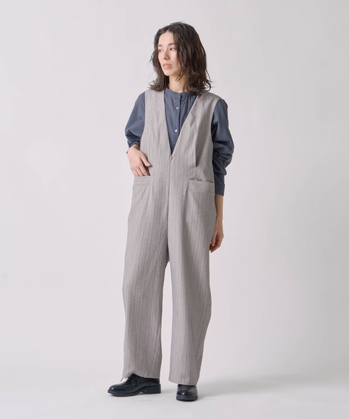 Kelen(ケレン)の「「KELEN / ケレン」ヘリンボーンVネックサロペット(その他パンツ・レディース・ベージュ/チャコールグレー/グレー・S/M)」の15枚目の写真