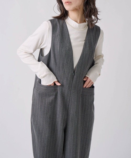 Kelen(ケレン)の「「KELEN / ケレン」ヘリンボーンVネックサロペット(その他パンツ・レディース・ベージュ/チャコールグレー/グレー・S/M)」の20枚目の写真