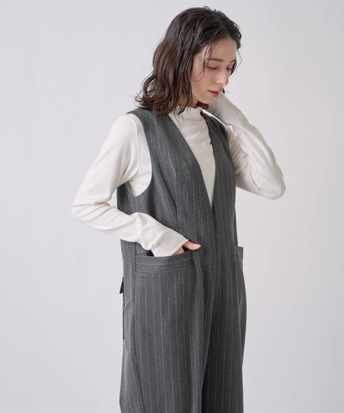 Kelen(ケレン)の「「KELEN / ケレン」ヘリンボーンVネックサロペット(その他パンツ・レディース・ベージュ/チャコールグレー/グレー・S/M)」の21枚目の写真