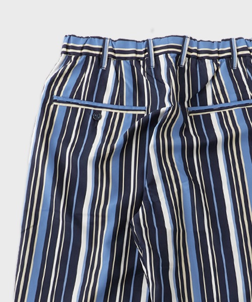 superNova.(スーパーノヴァ)の「superNova./スーパーノヴァ Utility trouser-Polyester stripe トラウザー 秋服 冬服(その他パンツ・メンズ・ネイビー・M/S)」の3枚目の写真