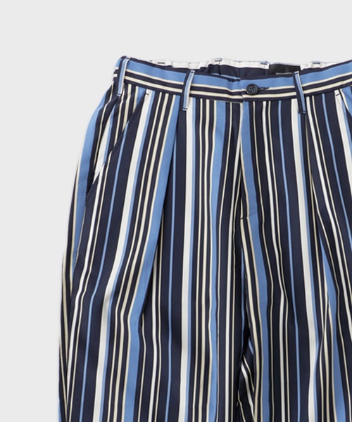 superNova.(スーパーノヴァ)の「superNova./スーパーノヴァ Utility trouser-Polyester stripe トラウザー 秋服 冬服(その他パンツ・メンズ・ネイビー・M/S)」の5枚目の写真