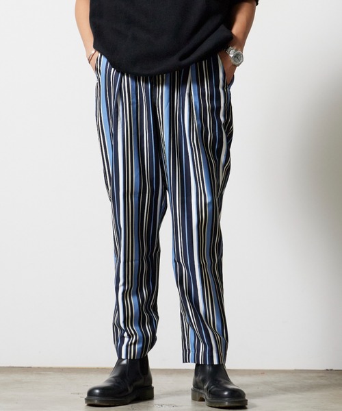 superNova.(スーパーノヴァ)の「superNova./スーパーノヴァ Utility trouser-Polyester stripe トラウザー 秋服 冬服(その他パンツ・メンズ・ネイビー・M/S)」の17枚目の写真