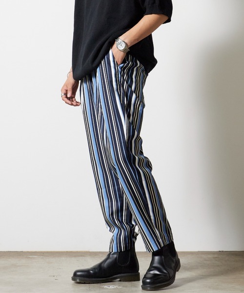 superNova.(スーパーノヴァ)の「superNova./スーパーノヴァ Utility trouser-Polyester stripe トラウザー 秋服 冬服(その他パンツ・メンズ・ネイビー・M/S)」の16枚目の写真