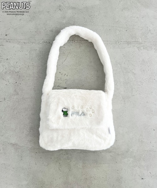 FILA（フィラ）の「FILA(フィラ)/PEANUTSコラボ スヌーピー フェイクファー ミニ ショルダーバッグ（ショルダーバッグ・レディース・モカ/ライトブルー/ホワイト・FREE）」の21枚目の写真
