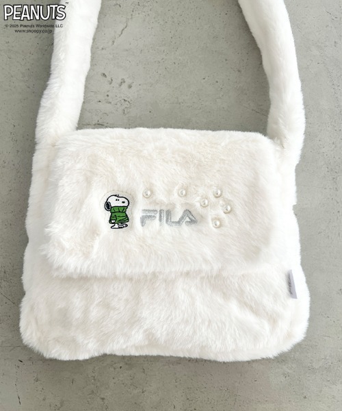 FILA（フィラ）の「FILA(フィラ)/PEANUTSコラボ スヌーピー フェイクファー ミニ ショルダーバッグ（ショルダーバッグ・レディース・モカ/ライトブルー/ホワイト・FREE）」の18枚目の写真