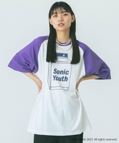 カットソー CREOLME/SONIC YOUTH RAGLAN TEE セール】(CREOLME)SONIC YOUTH RAGLAN TEE（Tシャツ/カットソー
