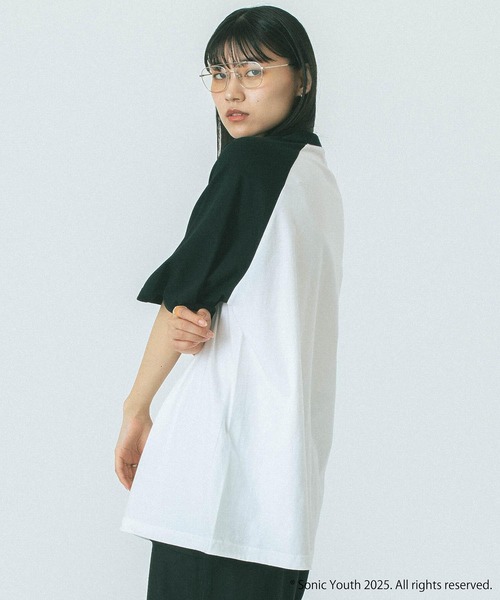 tシャツ (CREOLME)SONIC YOUTH RAGLAN TEE レディース セール】(CREOLME)SONIC YOUTH RAGLAN TEE（Tシャツ/カットソー