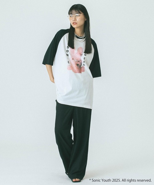 カットソー CREOLME/SONIC YOUTH RAGLAN TEE セール】(CREOLME)SONIC YOUTH RAGLAN TEE（Tシャツ/カットソー