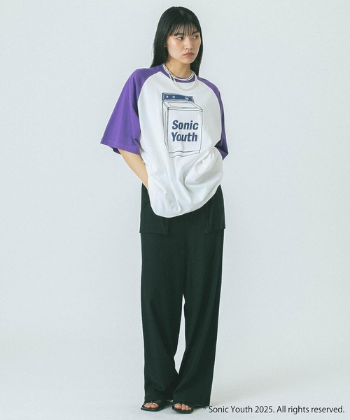 カットソー CREOLME/SONIC YOUTH RAGLAN TEE セール】(CREOLME)SONIC YOUTH RAGLAN TEE（Tシャツ/カットソー