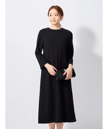 Perfect Suit FActory | 【洗える・ストレッチ】バックサテンジョーゼット　ワンピース(ワンピース)