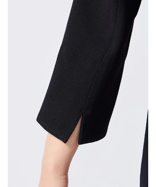 Perfect Suit FActory（パーフェクトスーツファクトリー）の「【洗える・ストレッチ】バックサテンジョーゼット　ワンピース（ワンピース・レディース・ブラック・S/M/L）」の5枚目の写真