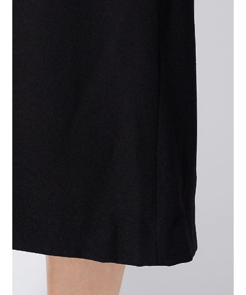 Perfect Suit FActory（パーフェクトスーツファクトリー）の「【洗える・ストレッチ】バックサテンジョーゼット　ワンピース（ワンピース・レディース・ブラック・S/M/L）」の4枚目の写真