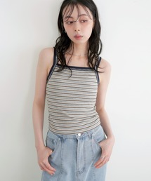 ボーダーリブカップインキャミ
