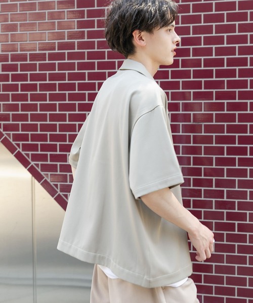 SENSE OF PLACE by URBAN RESEARCH(センスオブプレイスバイアーバンリサーチ)の「ZIPショートスリーブルーズシャツ(シャツ/ブラウス・メンズ・ミント/ブラック/ブラウン・MEDIUM/LARGE)」の7枚目の写真