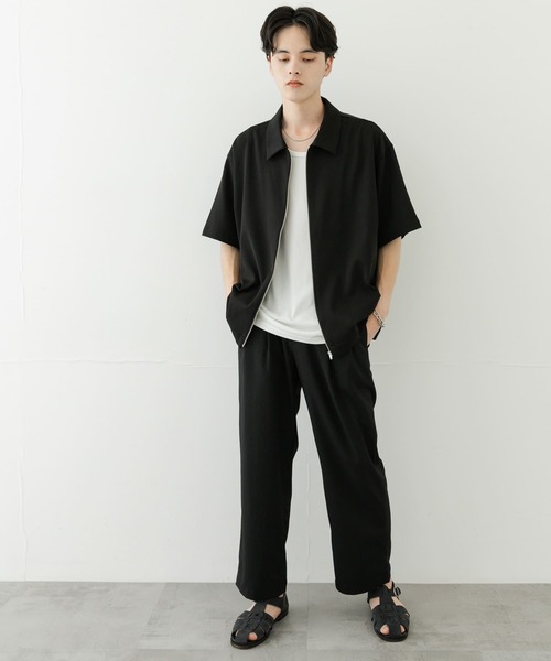 SENSE OF PLACE by URBAN RESEARCH(センスオブプレイスバイアーバンリサーチ)の「ZIPショートスリーブルーズシャツ(シャツ/ブラウス・メンズ・ミント/ブラック/ブラウン・MEDIUM/LARGE)」の19枚目の写真