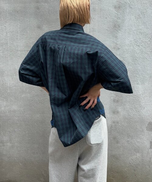 Sourcream（サワークリーム）の「【Sourcream/サワークリーム】メッセージプリント半袖シャツ（シャツ/ブラウス・レディース・ブルー/グリーン・FREE）」の9枚目の写真