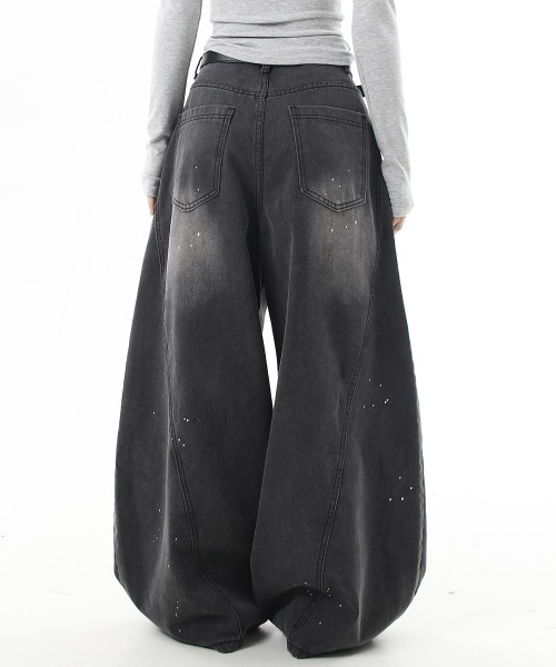 mushwear（マッシュウェア）の「インクジェットウォッシュカーブデニム（デニムパンツ・メンズ・ブラック/ブルー・MEDIUM/SMALL/LARGE/X-LARGE）」の3枚目の写真