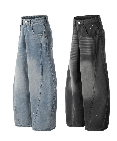 mushwear（マッシュウェア）の「インクジェットウォッシュカーブデニム（デニムパンツ・メンズ・ブラック/ブルー・MEDIUM/SMALL/LARGE/X-LARGE）」の6枚目の写真