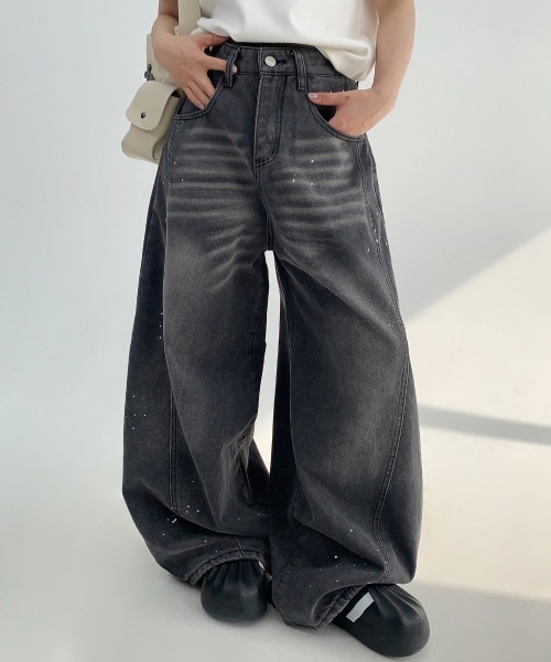 mushwear（マッシュウェア）の「インクジェットウォッシュカーブデニム（デニムパンツ・メンズ・ブラック/ブルー・MEDIUM/SMALL/LARGE/X-LARGE）」の12枚目の写真