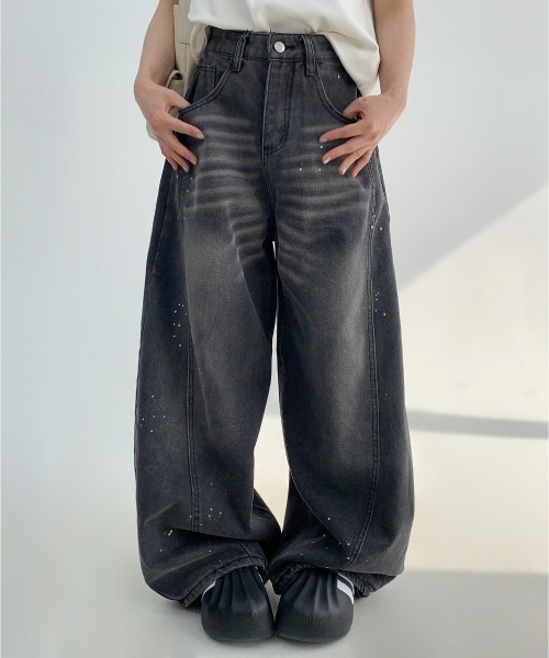 mushwear（マッシュウェア）の「インクジェットウォッシュカーブデニム（デニムパンツ・メンズ・ブラック/ブルー・MEDIUM/SMALL/LARGE/X-LARGE）」の13枚目の写真