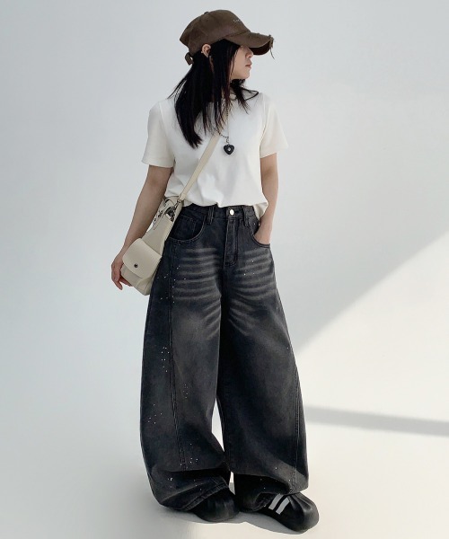 mushwear（マッシュウェア）の「インクジェットウォッシュカーブデニム（デニムパンツ・メンズ・ブラック/ブルー・MEDIUM/SMALL/LARGE/X-LARGE）」の15枚目の写真