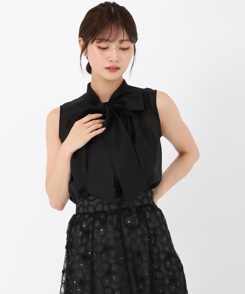 MISCH MASCH(ミッシュマッシュ)の「ノースリーブリボンブラウス(シャツ/ブラウス・レディース・ブラック/ピンク/ベージュ・フリ-)」の19枚目の写真