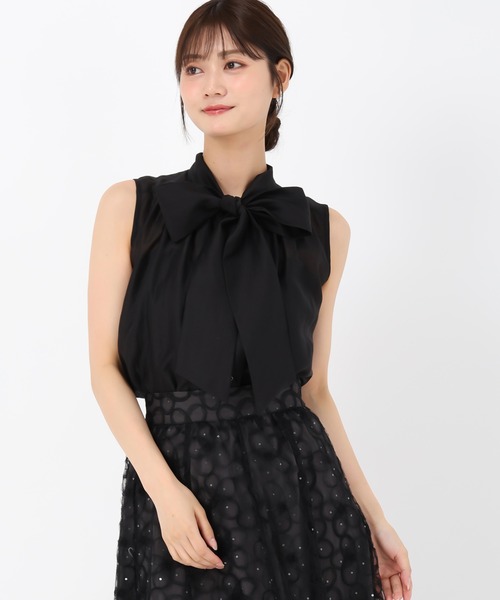 MISCH MASCH(ミッシュマッシュ)の「ノースリーブリボンブラウス(シャツ/ブラウス・レディース・ブラック/ピンク/ベージュ・フリ-)」の20枚目の写真
