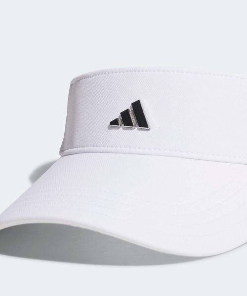 adidas（アディダス）の「撥水 メタルロゴ バイザー【adidas Golf/アディダスゴルフ】（サンバイザー・メンズ・ホワイト/ブラック/クリーム・LARGE/MEDIUM/X-LARGE）」の5枚目の写真