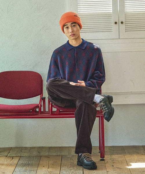 niko and...（ニコアンド）の「ワイドテーパードコールパンツ（その他パンツ・メンズ・セージグリーン/ダークブラウン/スモーク/ブラック/カーキ・LARGE/MEDIUM）」の11枚目の写真